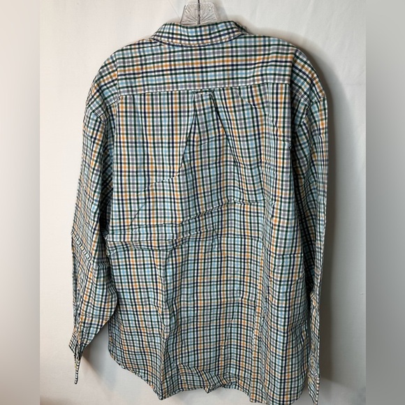 IZOD Men’s Button Down Shirt Long Sleeve Shirt.Green Blue Yellow White. Size XL - Picture 14 of 14